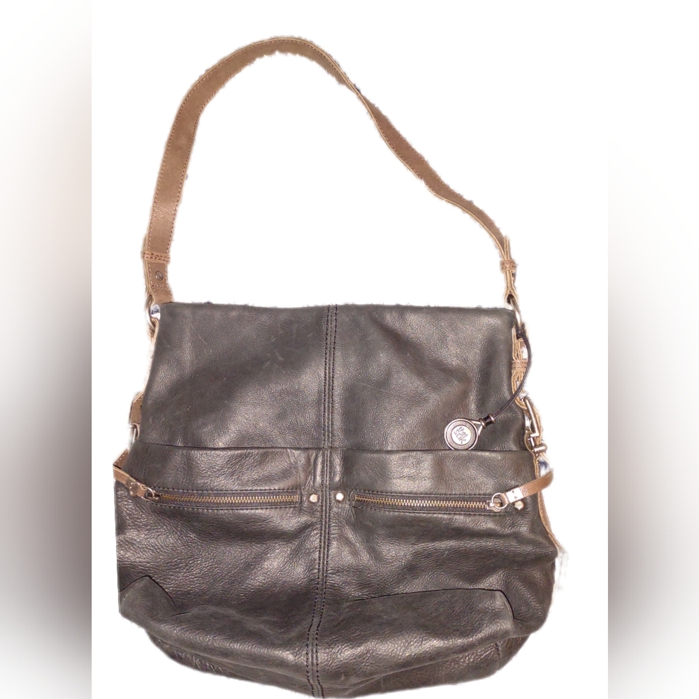 The Sak- black leather satchel handbag